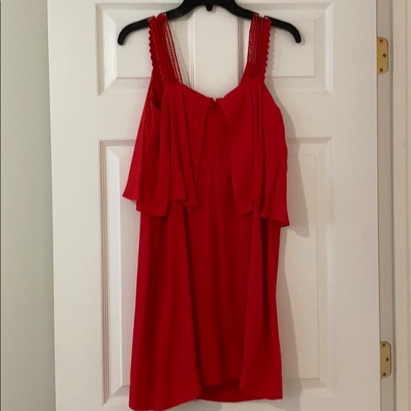 Anthropologie Maeve red crochet trim dress - Picture 3 of 5